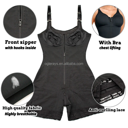 Wholesale Tummy Control Fajas Colombian Shapers Para Mujer Postpartum Post Surgery Slimming Body Garments Girdle Shapewear