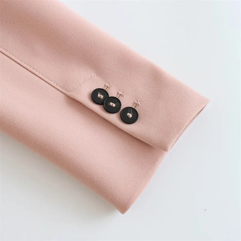 TAOP&ZA Women's Clothing 2025 & 2026 Wholesale New Casual Fashion pink All-match Self-cultivation Slim Long-sleeved Suit Jacket 2053786