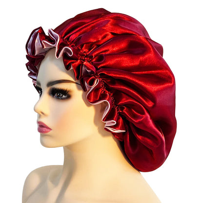 New Silk Sleeping Cap Night Hat Head Cover Bonnet Satin Cheveux Nuit For Curly Hair Care Women Beauty Maintenance Designer