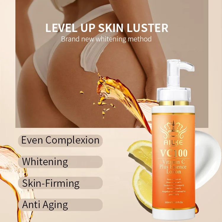 Ailke 300Ml Vc Repair Skin Soothing Brightening Moisturizing Whitening Body Lotion for Women