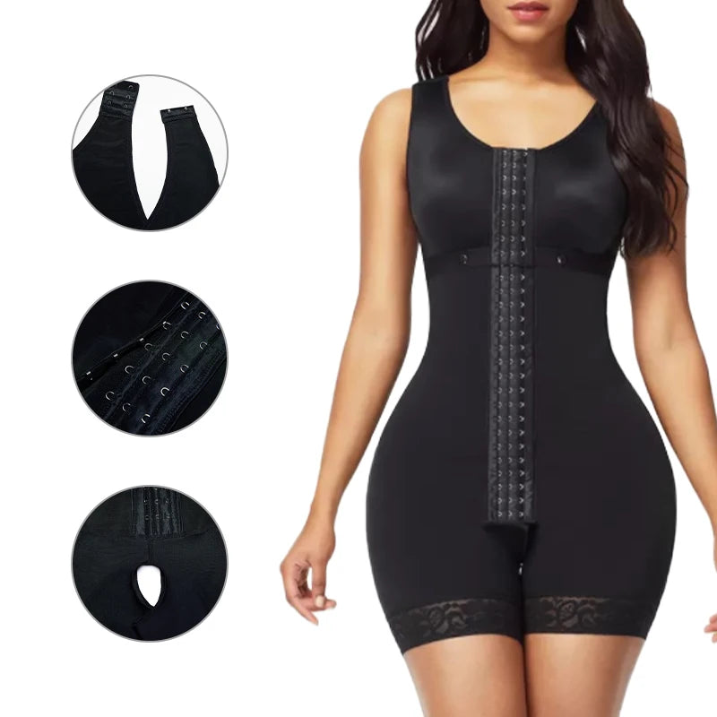 Plus Size Sexy Corset Bodysuit Shapewear for Women Breathable Slimming Shapers with Butt Lift and Waist Fajas Colombianas
