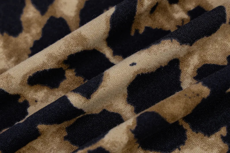 leopard print sleeveless V-neck sexy Hipster Fashion midi dress spring women fashion streetwear Christmas party outfits