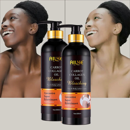 AILKE Best Black Skin Collagen Carrot Oil Whitening Body Lotion Bleaching Face Cream & Lotion (old2)