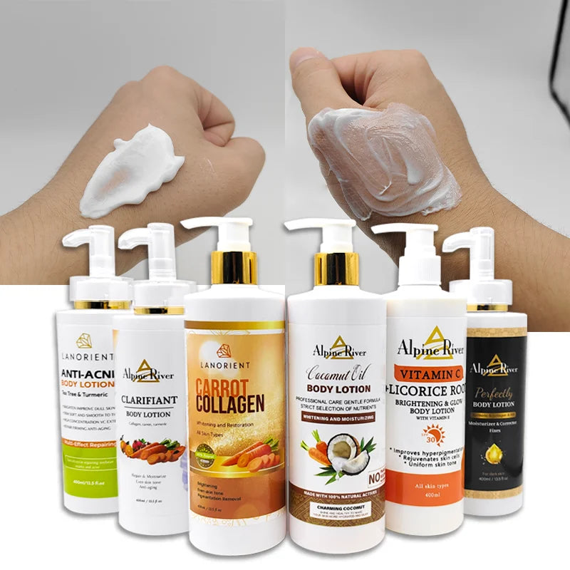 Private Label LANORIENT Natural Organic Turmeric Removing Dark Spots Moisturizing Skin Nourishing Lightening Body Lotion