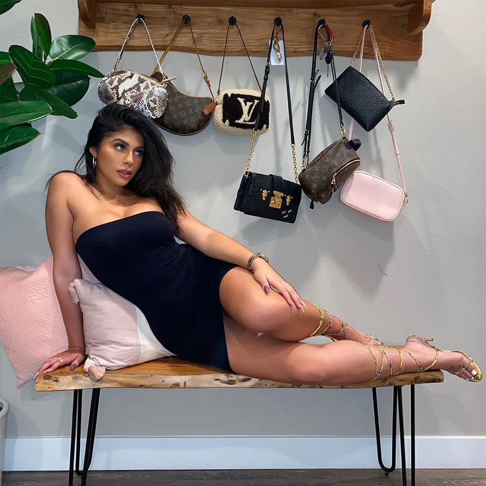 Sexy Strapless Party Club Bodycon Dresses Women Fashion Solid Backless Dress Women Clothes 2025 & 2026 Off Shoulder Bodycon Tube Dress