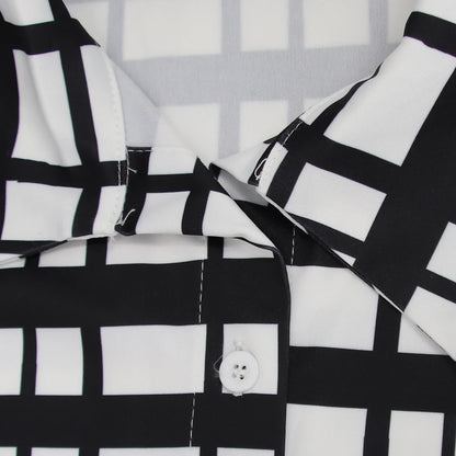 New Plus Size Dresses Women 2022 Wholesale Buttons Casual Long Sleeve Loose Office Lady Plaid Shirt Midi Dresses Dropshipping