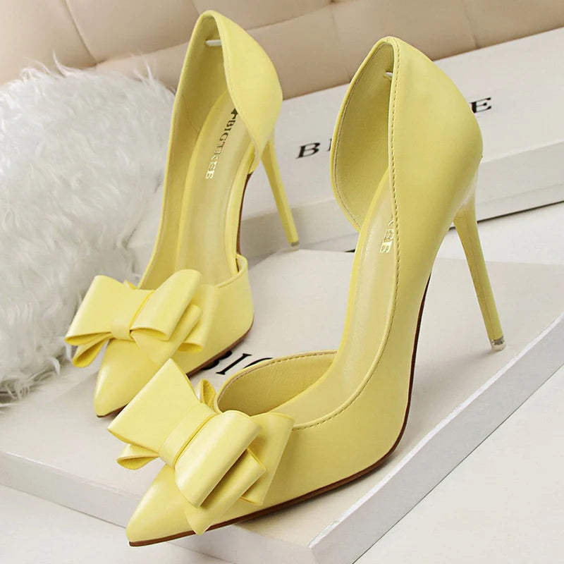 BIGTREE Shoes Bow-knot Woman Pumps Stiletto 10.5 Cm Women Basic Pump Pointed Toe Classic Pumps Sexy High Heels Women Shoes 2026