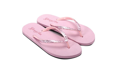EOFK Women Flip Flops Slippers Summer Outdoor Fashion Bling Women Shoes Slippers Beach Summer Flip Flops Sandalias EVA TPU