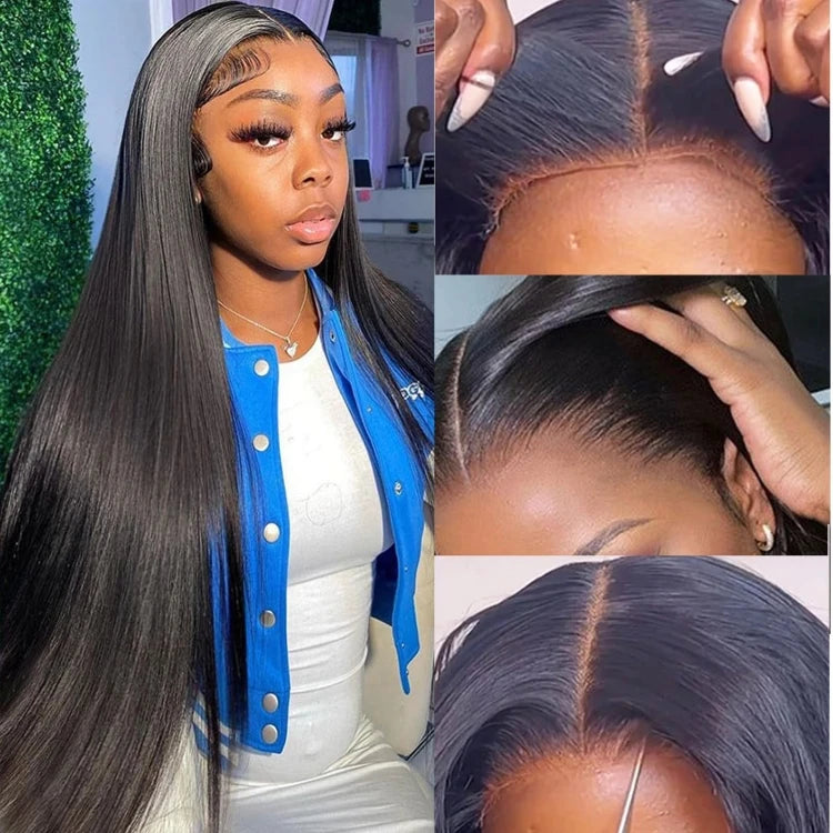 Wholesale 7X5 Partingmax Glueless HD Lace Pre Cut Straight Lace Front Brazilian Remy Human Hair Wigs for Black Women