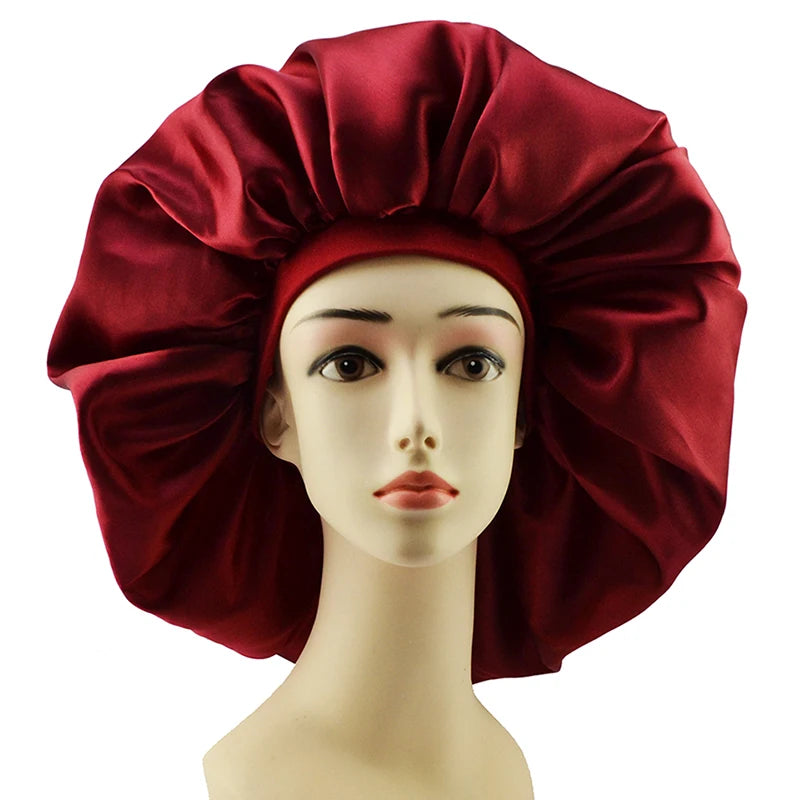 New Silk Sleeping Cap Night Hat Head Cover Bonnet Satin Cheveux Nuit For Curly Hair Care Women Beauty Maintenance Designer