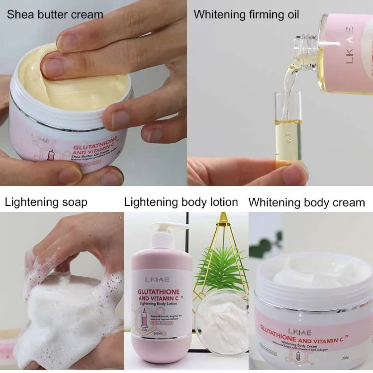 Wholesale Vitamin C Cream Lightening Body Facial Brightening Whitening Beauty Products Makeup Skin Care Set for Women