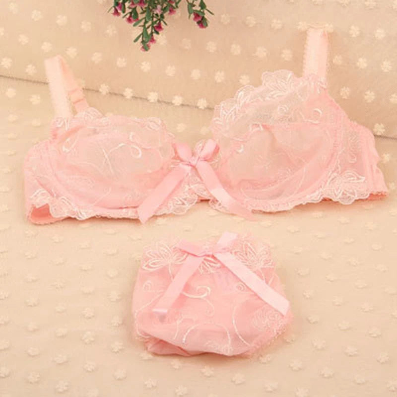 Logirlve Sexy Lingerie Female Push Up Bra Sets Seamless Bra For Women's Lace Underwear Two-piece Bralette Woman Set