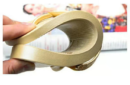 EOFK Women Flip Flops Slippers Summer Outdoor Fashion Bling Women Shoes Slippers Beach Summer Flip Flops Sandalias EVA TPU