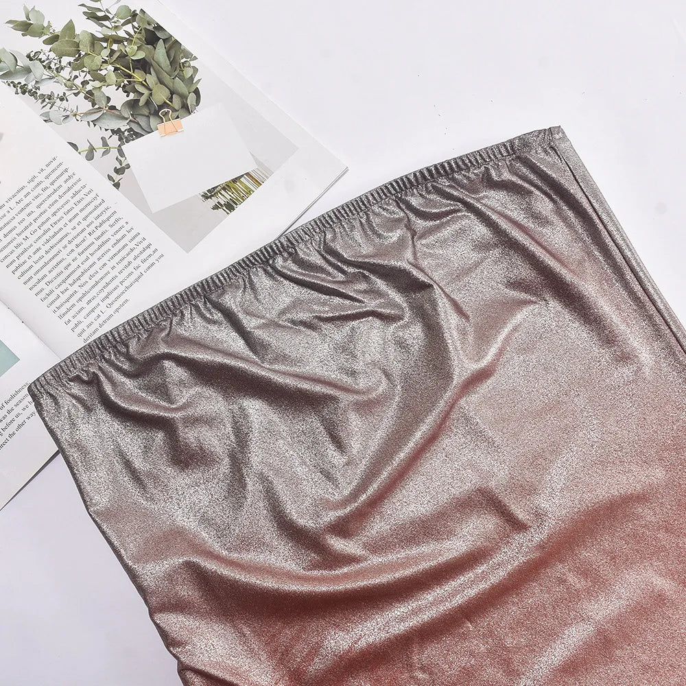 Y41250 Women Sexy Gradient Colors Print Tube Dress