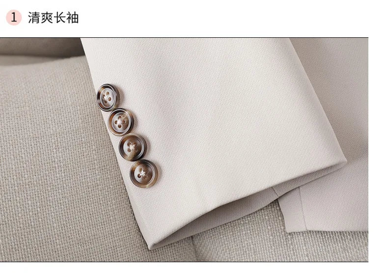 S-4XL Plus Size Women's Long Sleeved Professional Suit Formal Office Wear Trousers Suit 2-piece Set Blazers for Ladies Women