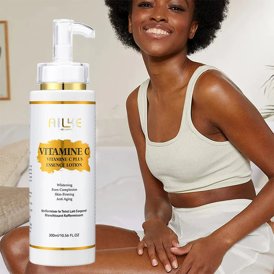 Ailke Privated Label Skincare Deep Moisturizer Vitamin C Anti-Aging Skin Glowing Lightening Body Lotion for Dark Skin