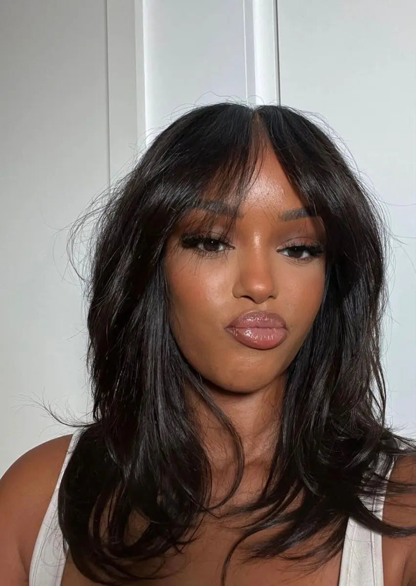 Natural Human Hair 7x5 Lace Wigs Cut Layer Human Hair Lace Front Raw Virgin Cuticle Wigs 100% Vietnamese Human Hair Wgs