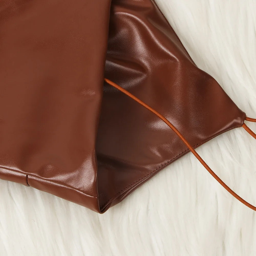 faux leather dress women dresses for women 2025 birthday outfits female dresses casual PU winter clothes