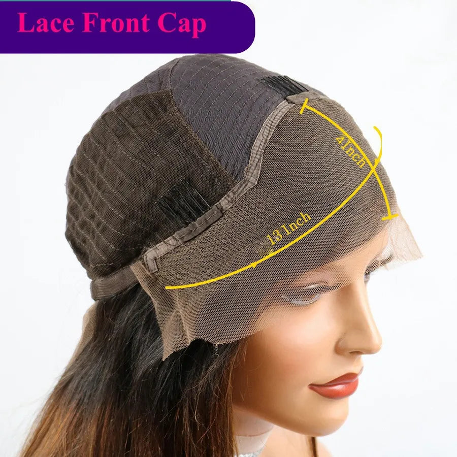 100%Human Hair Honey Brown Hightlight 13x6 Lace Front Wigs Natural Hairline Black Women Glueless 5x5 HD Lace Wigs Full Lace Wigs