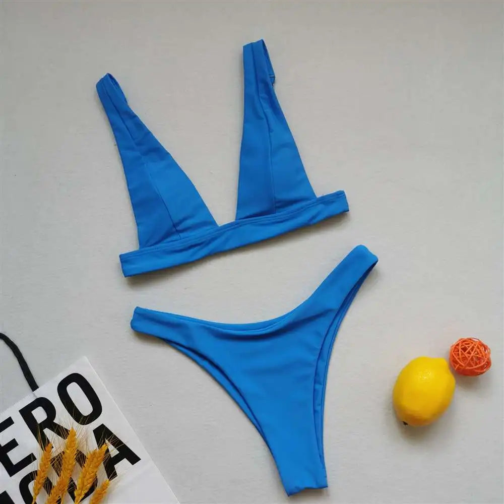 2026 Sexy Brazilian Bikini Swimwear Women Halter Push Up Bikini Set Swimsuit Female Lemon Print Bandage Biquini Bathing Suit XL