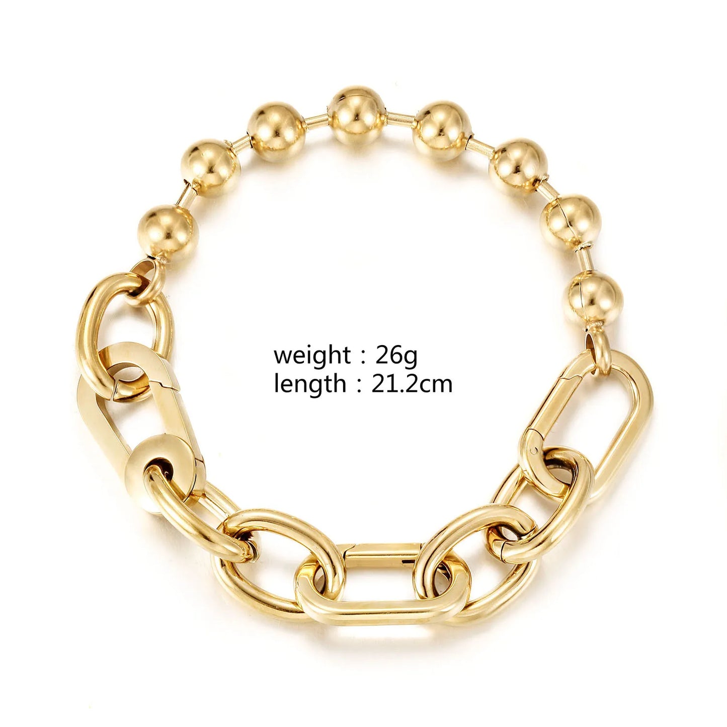 Gold Plated Stainless Steel Link Chain Bracelet Butterfly Shape Buddhism Religious for Anniversary Occasions