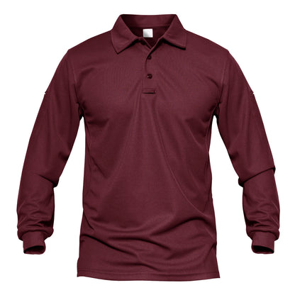 TACVASEN Men Outdoor T-shirts Work Polos Summer Quick Dry T-shirts Long Sleeve Lightweight Golf T-shirts Tee Tops