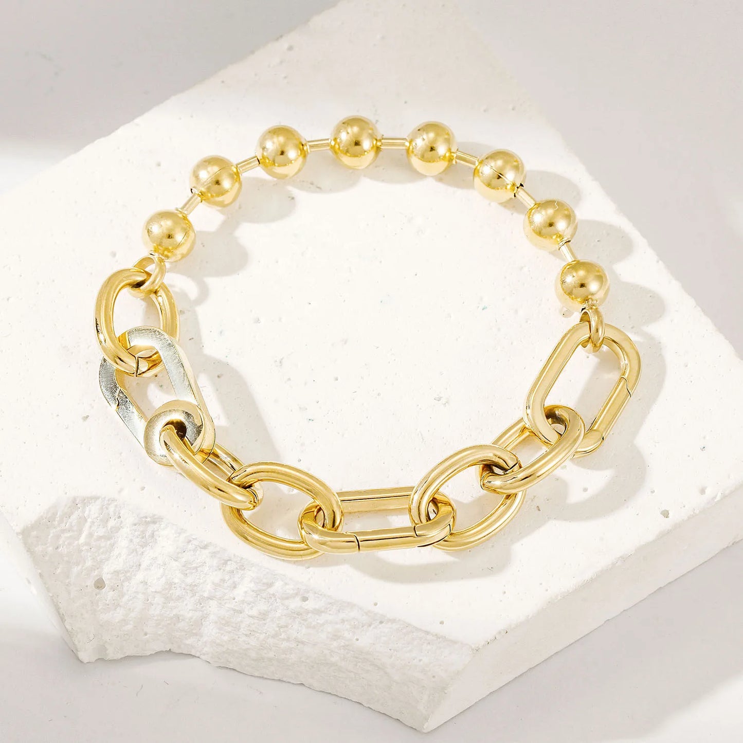 Gold Plated Stainless Steel Link Chain Bracelet Butterfly Shape Buddhism Religious for Anniversary Occasions
