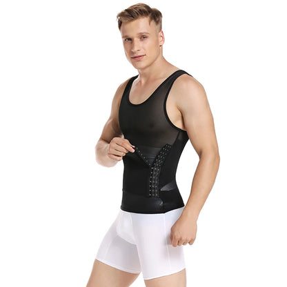 Shape Men Slimming Body Shaper Waist Trainer Vest with Tummy Control Girdle Posture Back Correction Abdomen Tank Top Shaperwear