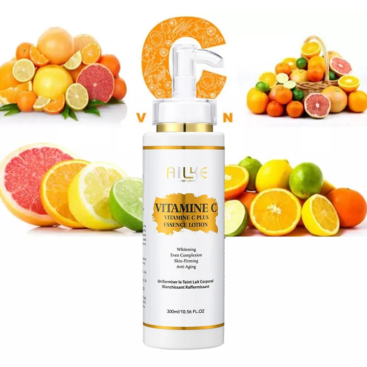 Ailke Beauty Best Natural Care Black Skin Moisturizing Anti Aging Vitamin c Lightening Body Lotion Private Label Skincare