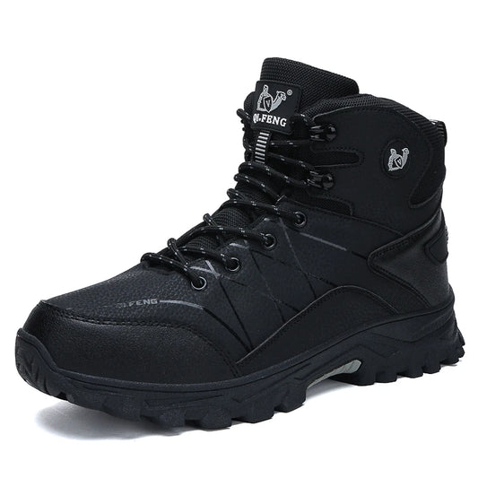New Arrival Mens Outdoor Hiking Shoes Lightweight Breathable Durable High Top Trekking Boots Big Size