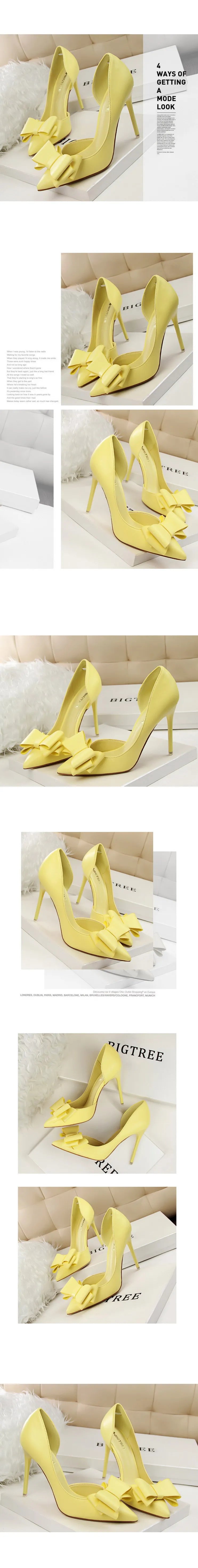BIGTREE Shoes Bow-knot Woman Pumps Stiletto 10.5 Cm Women Basic Pump Pointed Toe Classic Pumps Sexy High Heels Women Shoes 2026