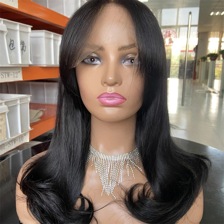 Natural Human Hair 7x5 Lace Wigs Cut Layer Human Hair Lace Front Raw Virgin Cuticle Wigs 100% Vietnamese Human Hair Wgs