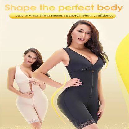 Zip Waist Lace Slimming Shaper Corset Control Shapewear Butt Lifter Strap Body Shaper Underwear Bodysuit Women Plus Size S-6xl