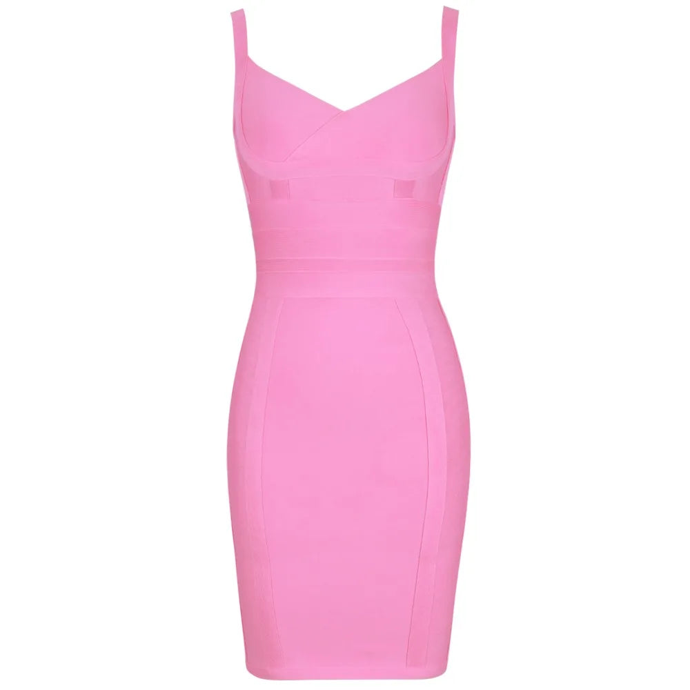 Bandage Dresses for Women 2022 Summer Elegant Mini Bandage Dress Bodycon Orange Sexy Party Dress Wedding Evening Club Outfits