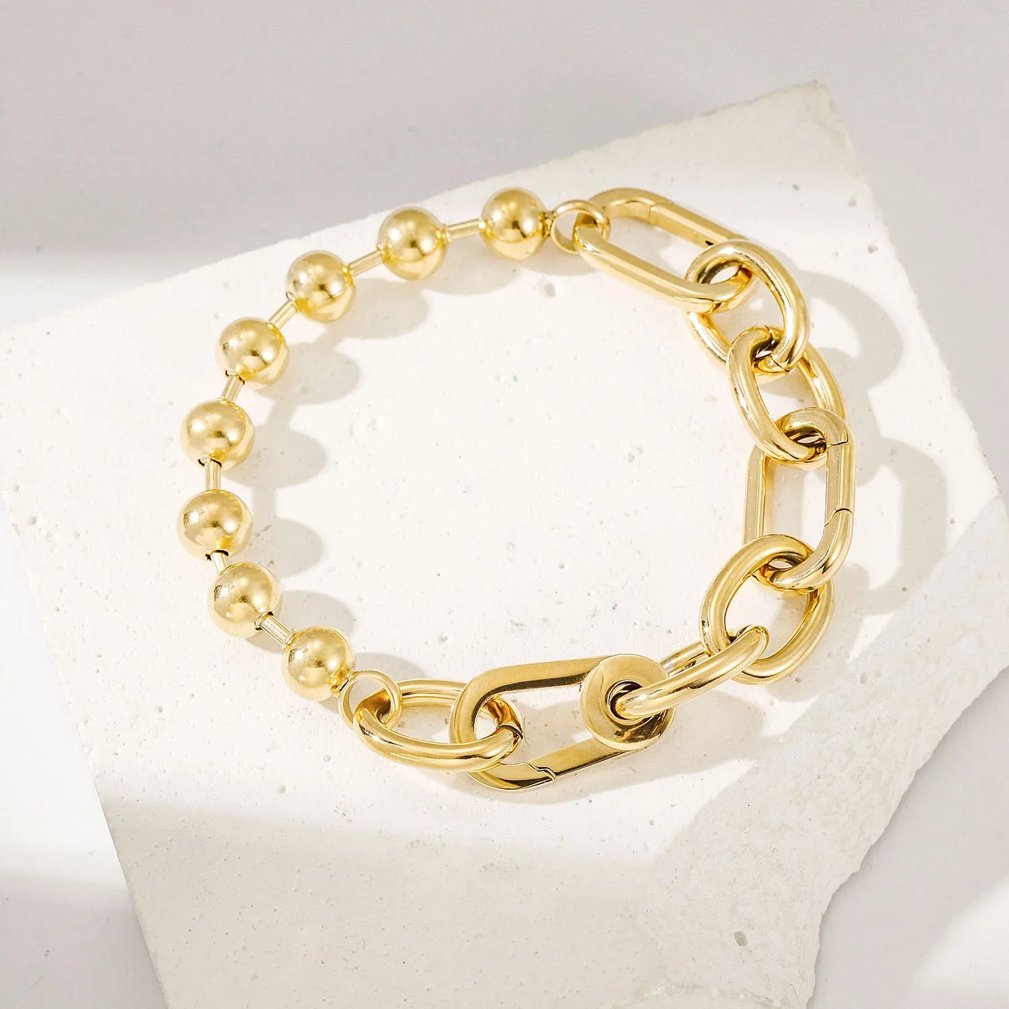Gold Plated Stainless Steel Link Chain Bracelet Butterfly Shape Buddhism Religious for Anniversary Occasions