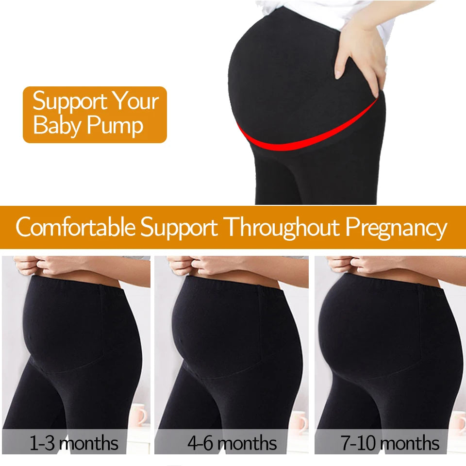 New Pregnancy High Waist Leggings Skinny Maternity clothes for pregnant women Belly Support Knitted Leggins Body Shaper Trousers