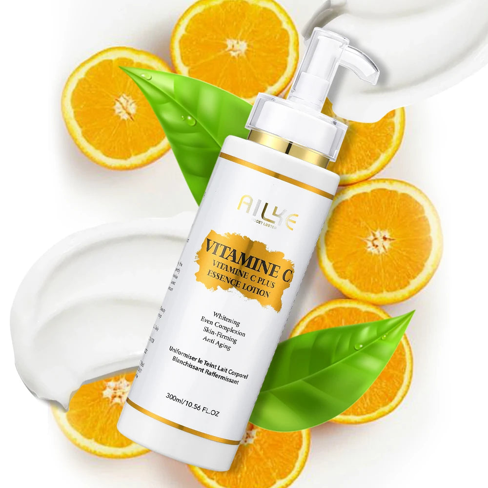 Ailke Privated Label Skincare Deep Moisturizer Vitamin C Anti-Aging Skin Glowing Lightening Body Lotion for Dark Skin