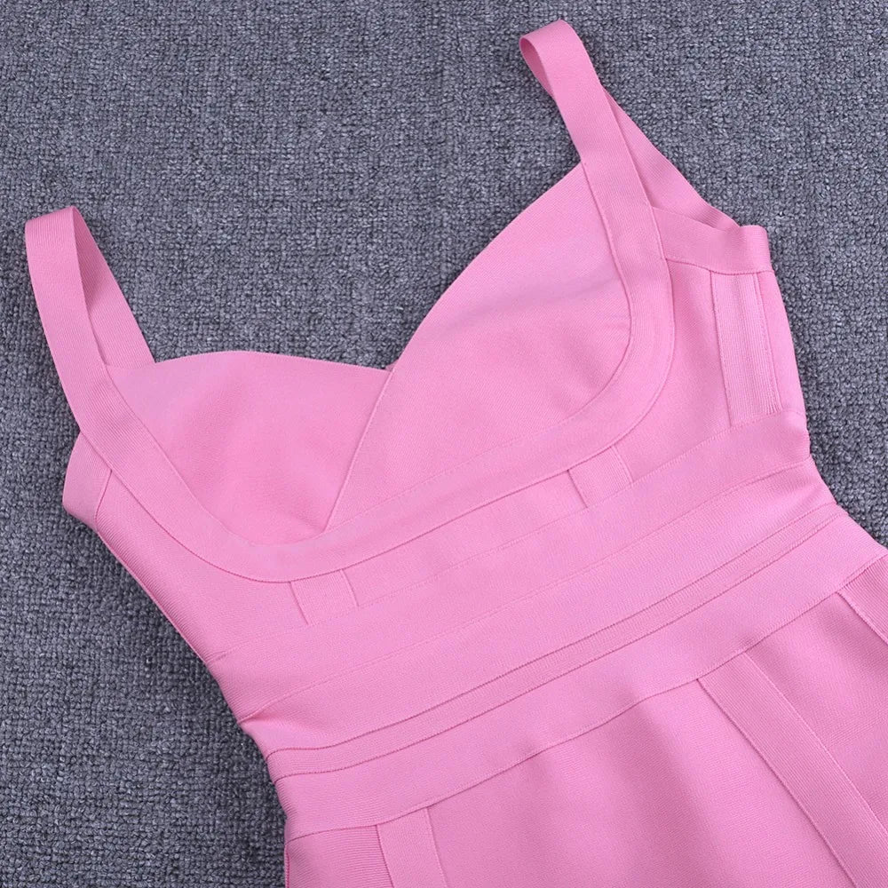 Bandage Dresses for Women 2022 Summer Elegant Mini Bandage Dress Bodycon Orange Sexy Party Dress Wedding Evening Club Outfits