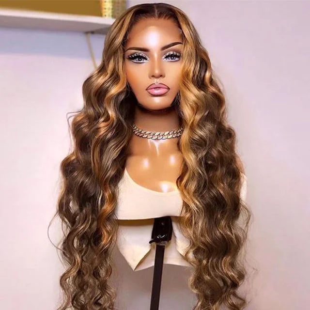 Wholesale Peruvian/Indian Color Body Wave Hair Wig, Virgin Glueless Lace Human Hair Wigs, HD Lace Frontal Wig for Black Women