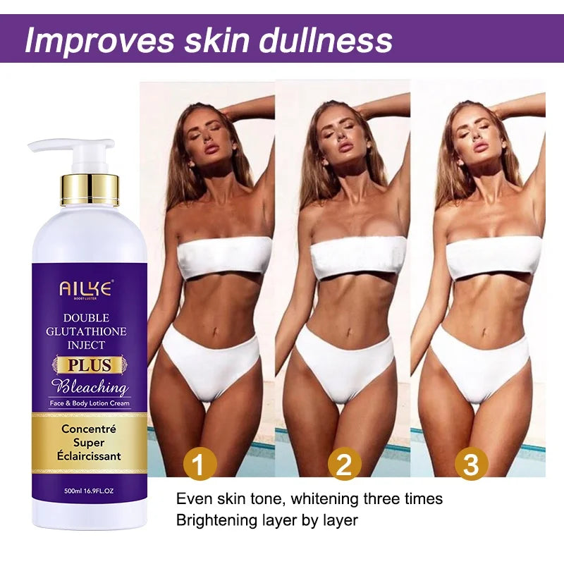 Private Label Skincare Lightening Antiaging Cream Whitening Body Lotion With Niacinamide