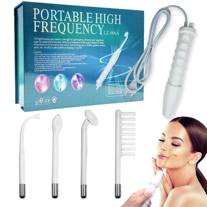 Portable High Frequency Skin Therapy Wand Electrotherapy Comb Tightening Acne Spot Scar Remover Face Massage Aesthetic Equipment