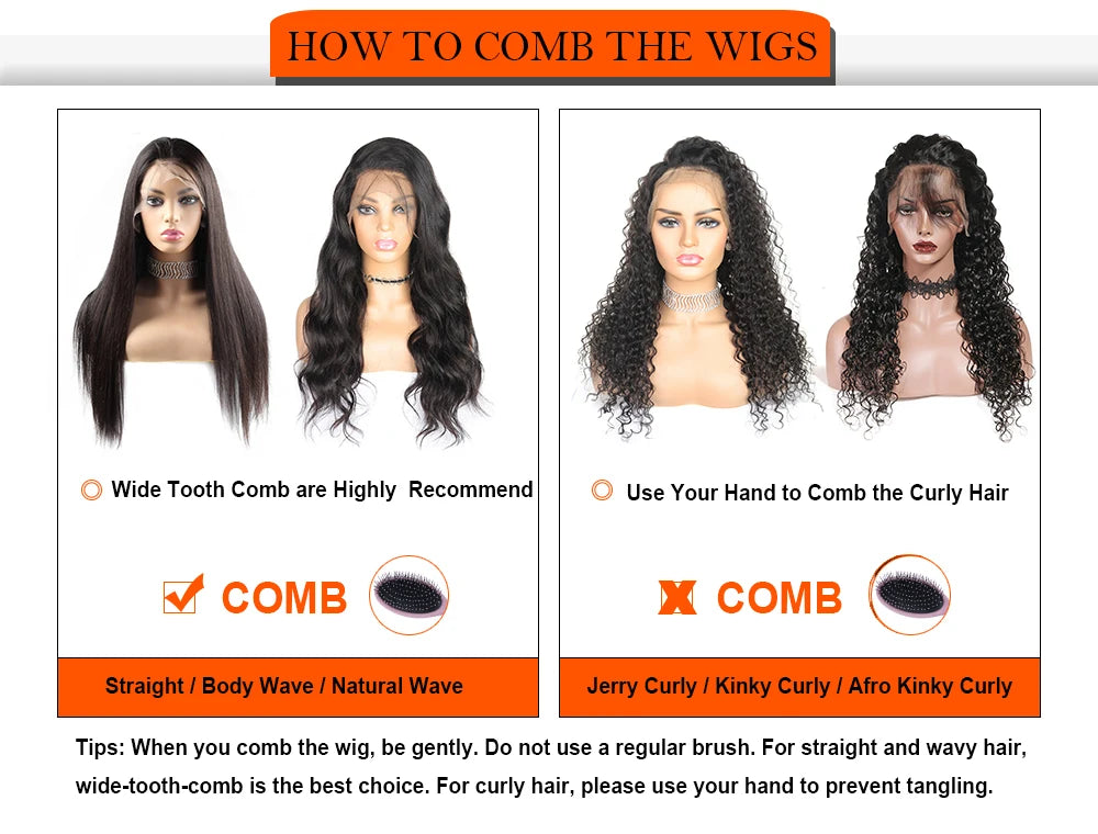 Glueless Wig Human Hair 450% Density Kinky Curly 13x6 HD Lace Front Wig Wear And Go Lace Frontal Wigs Preplucked 100% Human Hair