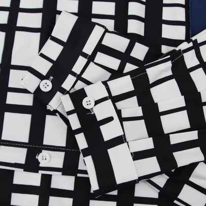 New Plus Size Dresses Women 2022 Wholesale Buttons Casual Long Sleeve Loose Office Lady Plaid Shirt Midi Dresses Dropshipping