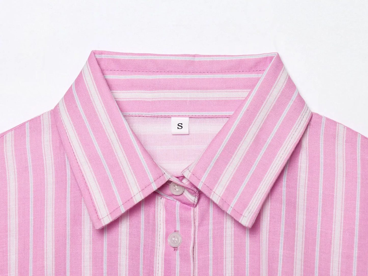 MYST&ZA Women's Clothing 2025 & 2026 Autumn New Fashion Simple Versatile Striped Loose Lapel Shirt 7200078 7200412