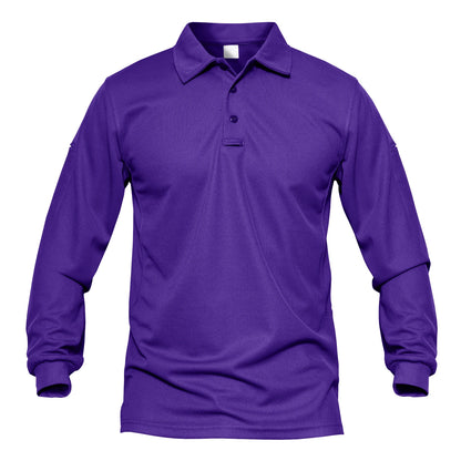 TACVASEN Men Outdoor T-shirts Work Polos Summer Quick Dry T-shirts Long Sleeve Lightweight Golf T-shirts Tee Tops