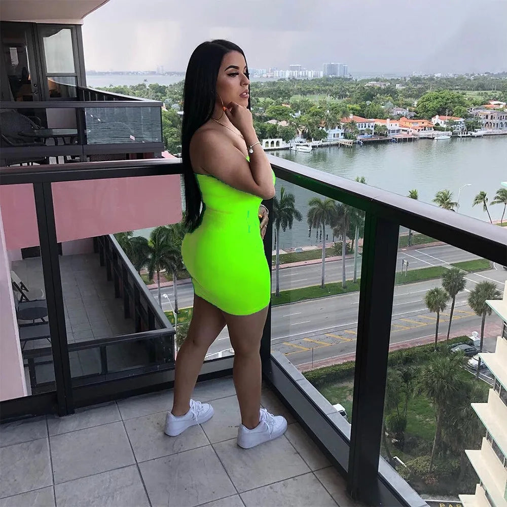 Sexy Strapless Party Club Bodycon Dresses Women Fashion Solid Backless Dress Women Clothes 2025 & 2026 Off Shoulder Bodycon Tube Dress