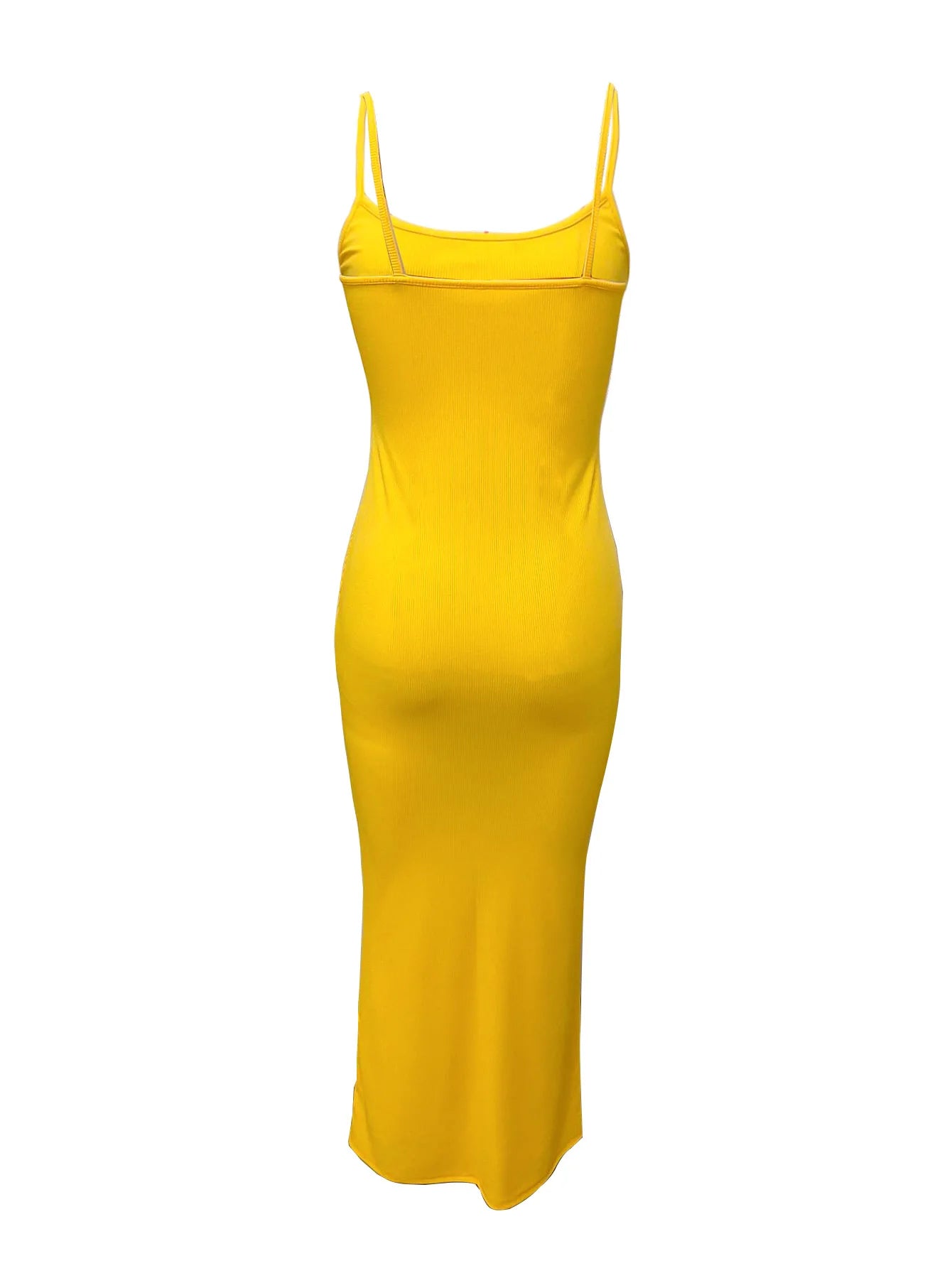 New Arrival Women's Summer Bodycon Maxi Dress Spaghetti Strap Sklinky Casual Ribbed Knit Floor-Length with Beading Decoration