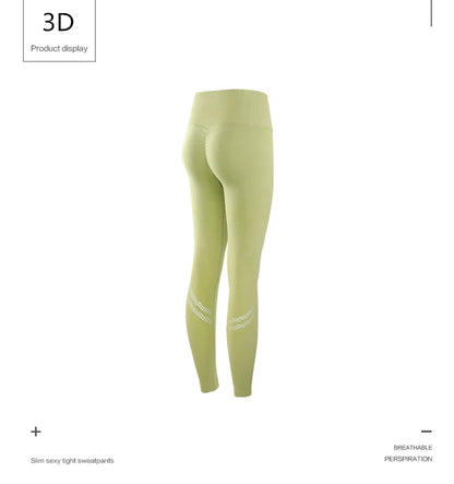 High Strength Gym Training Legging Women Breathable High Waist Seamless Yoga Pant Quick-Drying Running Fitness Sport Leggings