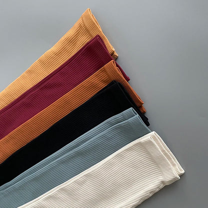 Ribbed Yoga Pants High Waisted Gym Leggings Sport Women Fitness Seamless Female Legging Tummy Control Running Training Tights