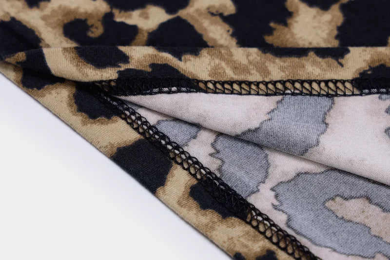 leopard print sleeveless V-neck sexy Hipster Fashion midi dress spring women fashion streetwear Christmas party outfits